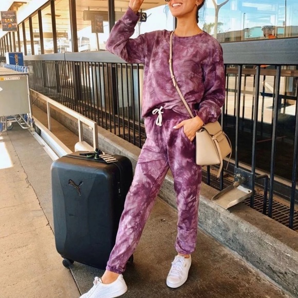Pants - Purple Tye Dyed Sweat Suit